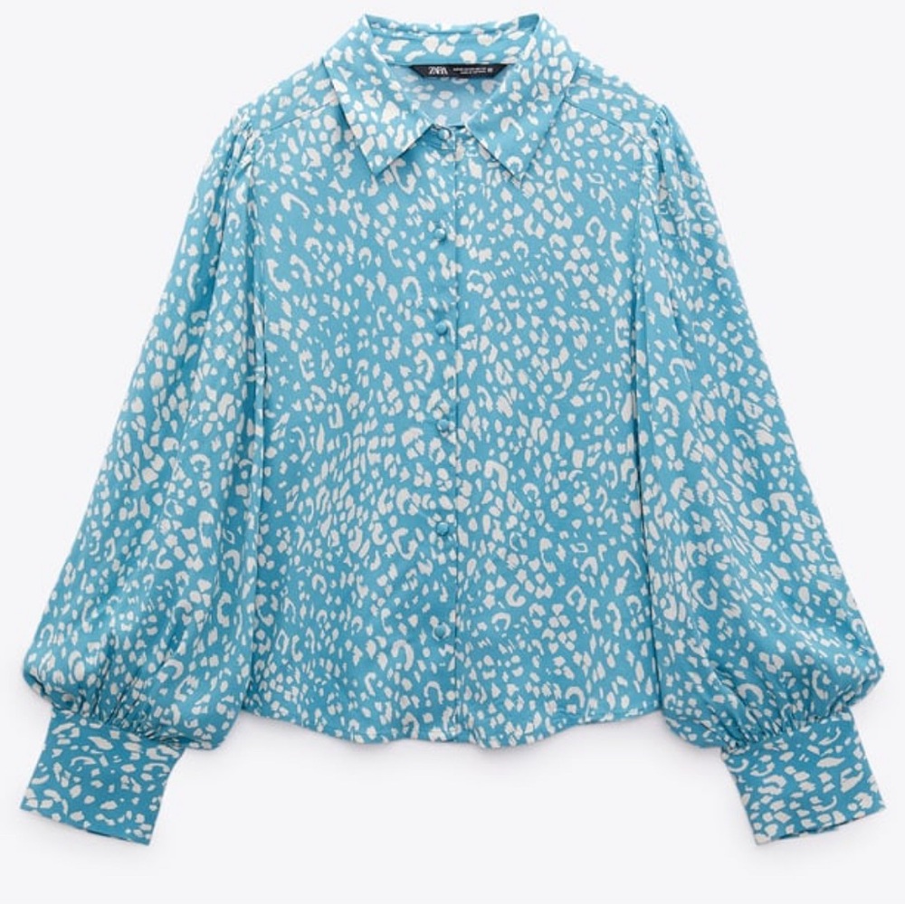 Zara Animal Print Blouse